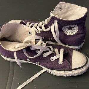 NW Purple Converse hightops women's Sz 9